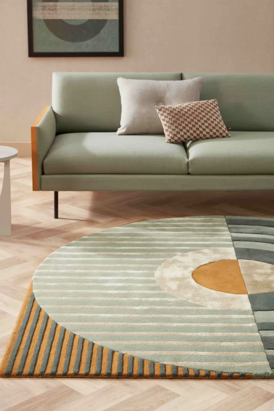 Brinker Carpets Fano Girare Green Vloerkleed