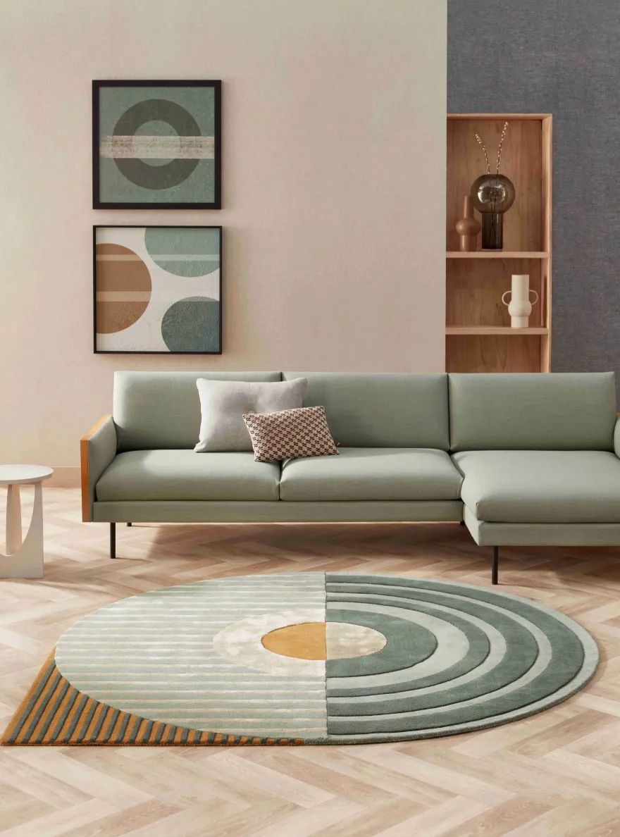 Brinker Carpets Fano Girare Green Vloerkleed