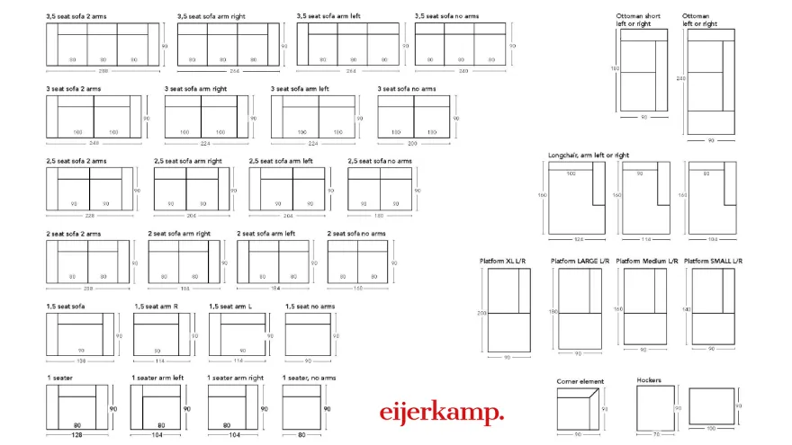 Eijerkamp Collectie Puck Zitbank