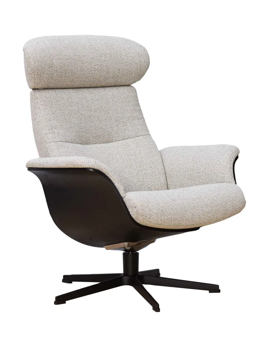 Eijerkamp Collectie Time-Out Beige Relaxfauteuil + Hocker