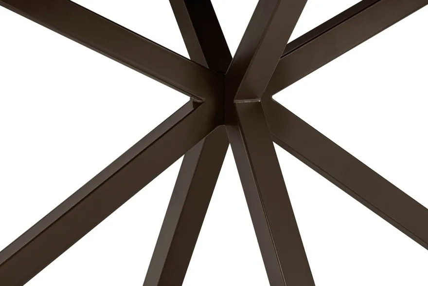 Henders en Hazel Caletta Steelbrown Centrale Kruispoot Eettafel
