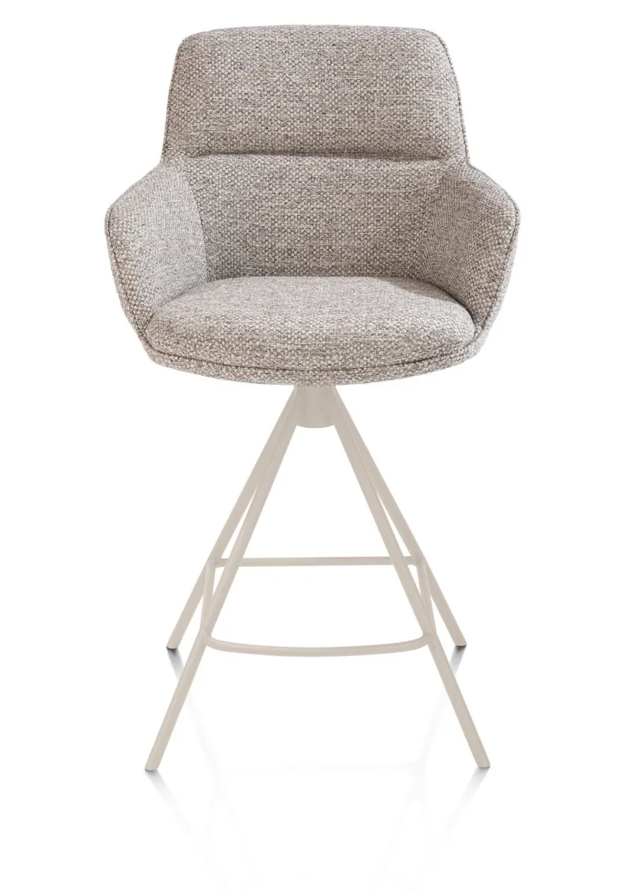 Henders en Hazel Mateo Creme Poten Barstoel