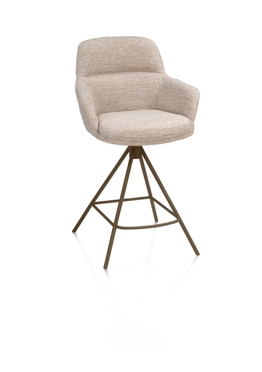 Henders en Hazel Mateo Steelbrown Poten Barstoel