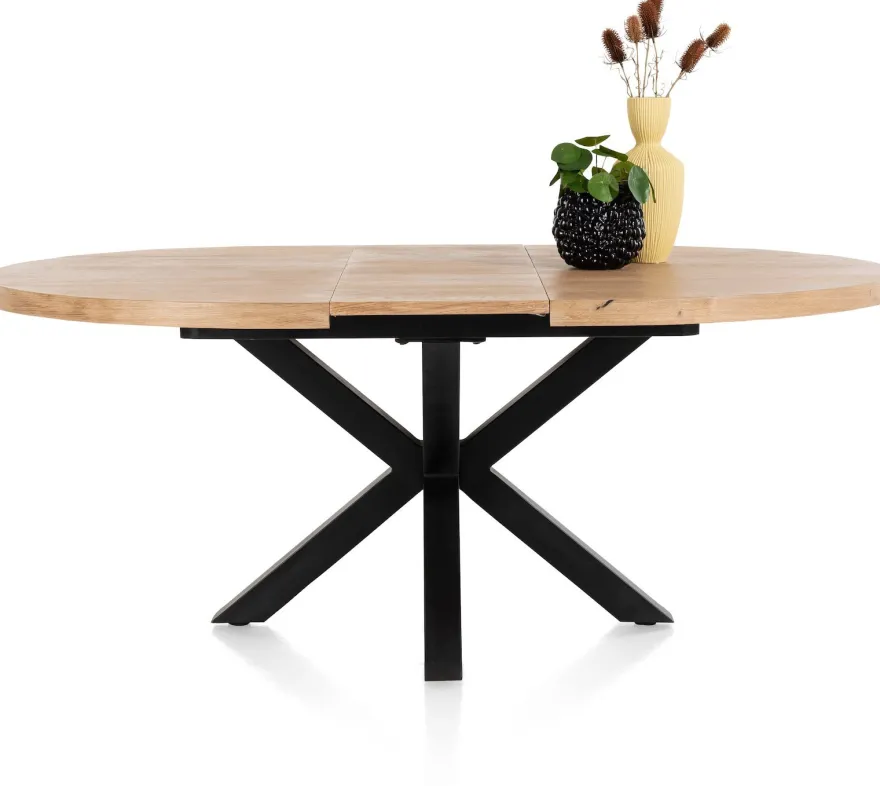 Henders en Hazel Metalox Rond Uitschuiftafel
