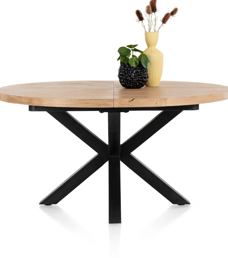 Henders en Hazel Metalox Rond Uitschuiftafel