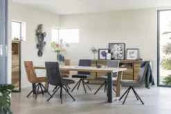 Henders en Hazel Metalox V-Poot Hout Eettafel