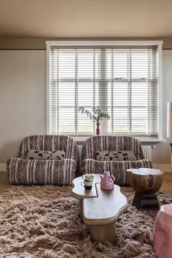 HKLIVING Fluffy Square Vloerkleed