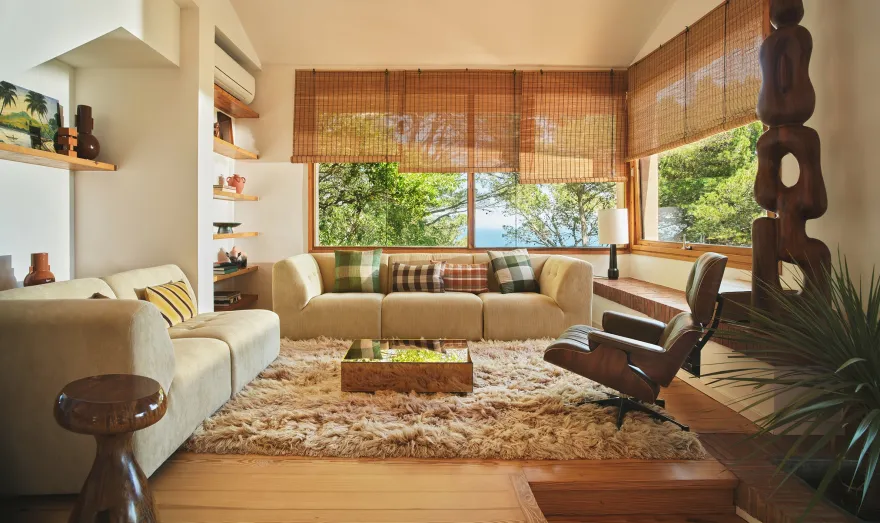 HKLIVING Fluffy Square Vloerkleed
