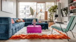 HKLIVING Fluffy Square Vloerkleed