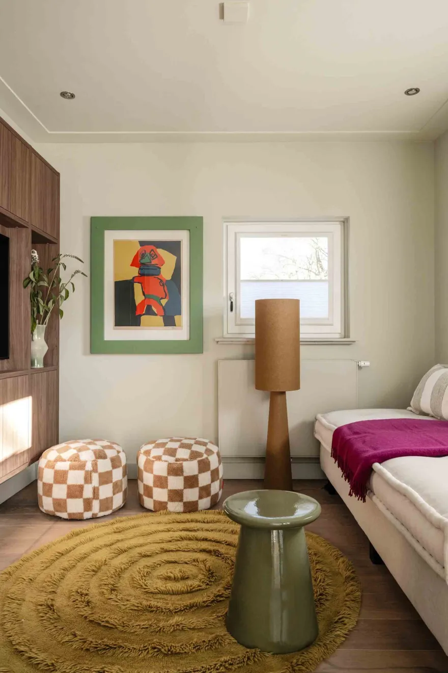 HKLIVING Round Woolen Rug Seaweed Vloerkleed