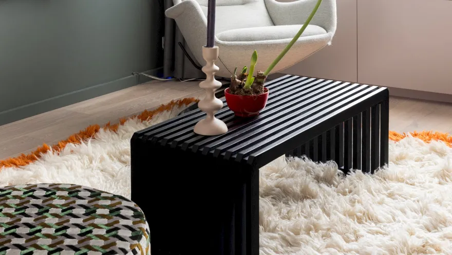 HKLIVING Slatted M Bank