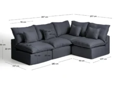 Kave Home Anarela Hoekbank