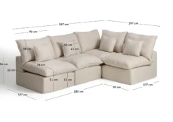 Kave Home Anarela Hoekbank