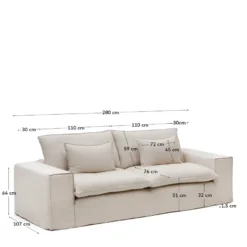 Kave Home Anarela 3-Zitsbank