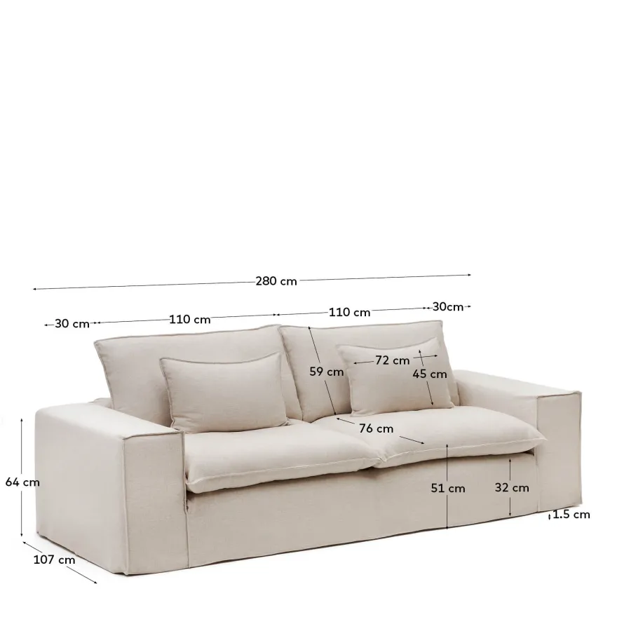 Kave Home Anarela 3-Zitsbank