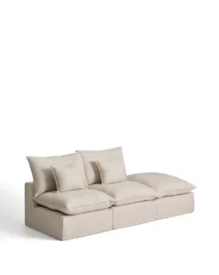 Kave Home Anarela 2-Zitsbank + Hocker