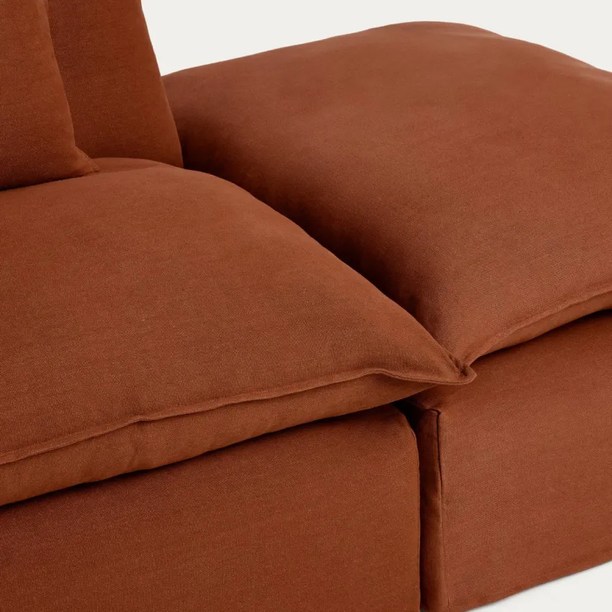 Kave Home Anarela 2-Zitsbank + Hocker