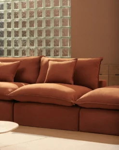 Kave Home Anarela 2-Zitsbank + Hocker