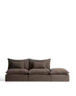 Kave Home Anarela 3-Zitsbank + Hocker