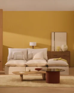 Kave Home Anarela 3-Zitsbank + Hocker