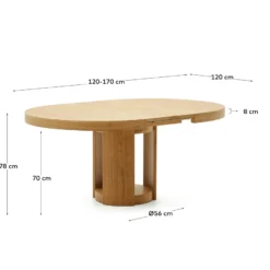 Kave Home Artis Uitschuifbare Eettafel