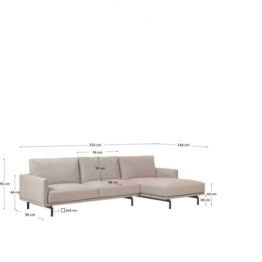 Kave Home Galene 4-Zitsbank