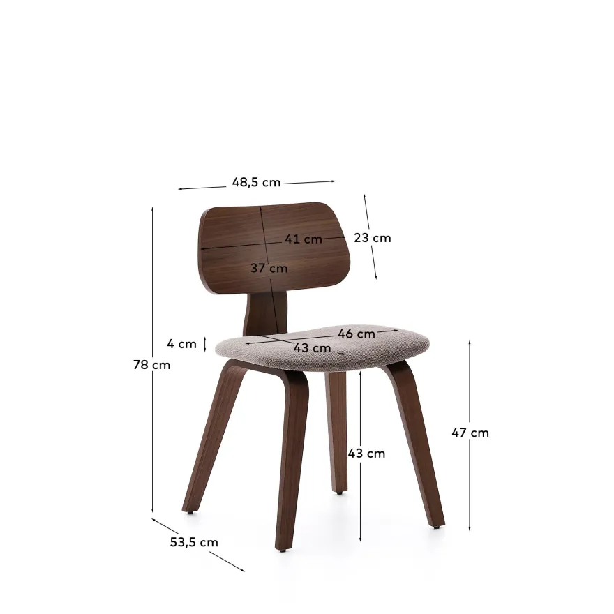 Kave Home Gena Beklede Eetkamerstoel