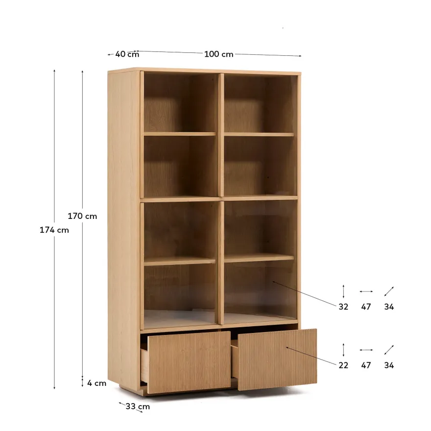 Kave Home Helvine Vitrinekast
