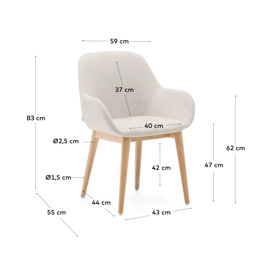 Kave Home Konna Essenhout Eetkamerstoel