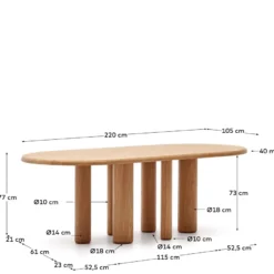 Kave Home Mailen Eettafel