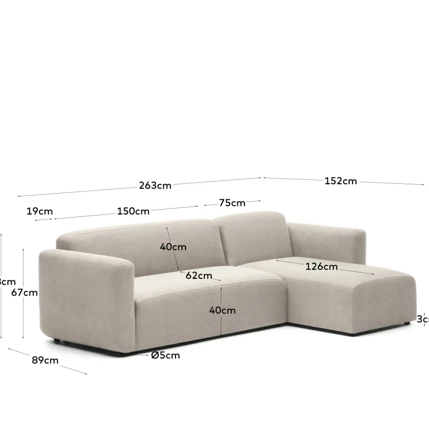 Kave Home Neom Hoekbank