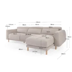 Kave Home Singa 3-Zitsbank