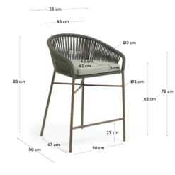 Kave Home Yanet Lage Tuin Barkruk