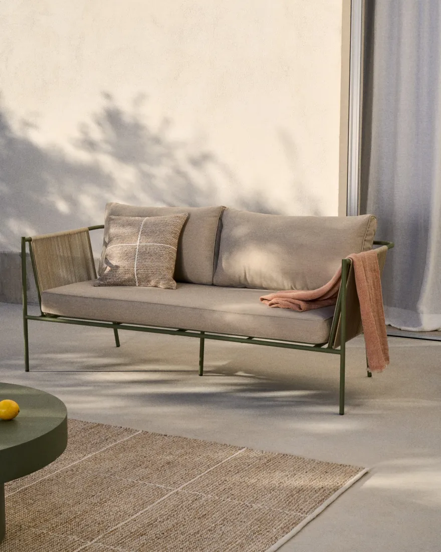 Kave Home Zivia Outdoor 3-Zitsbank