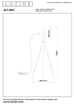 Lucide Alvaro Vloerlamp