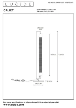 Lucide Calixt Vloerlamp