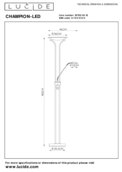 Lucide Champion-Led Vloerlamp