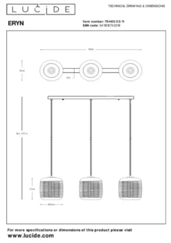 Lucide Eryn Hanglamp