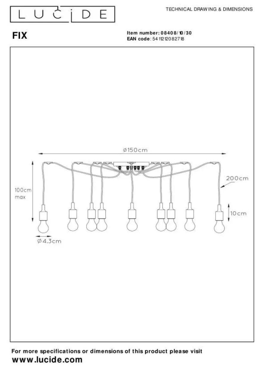 Lucide Fix Hanglamp
