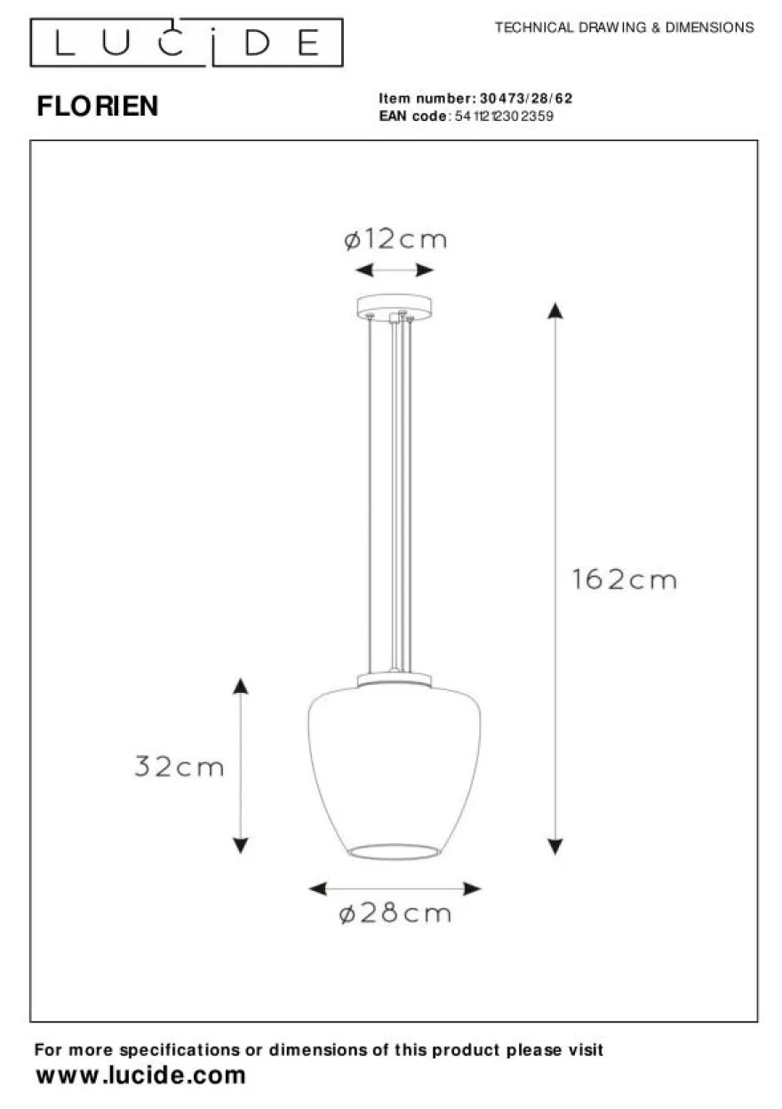 Lucide Florien Hanglamp