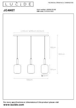 Lucide Joanet Hanglamp