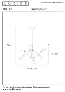 Lucide Lester Hanglamp
