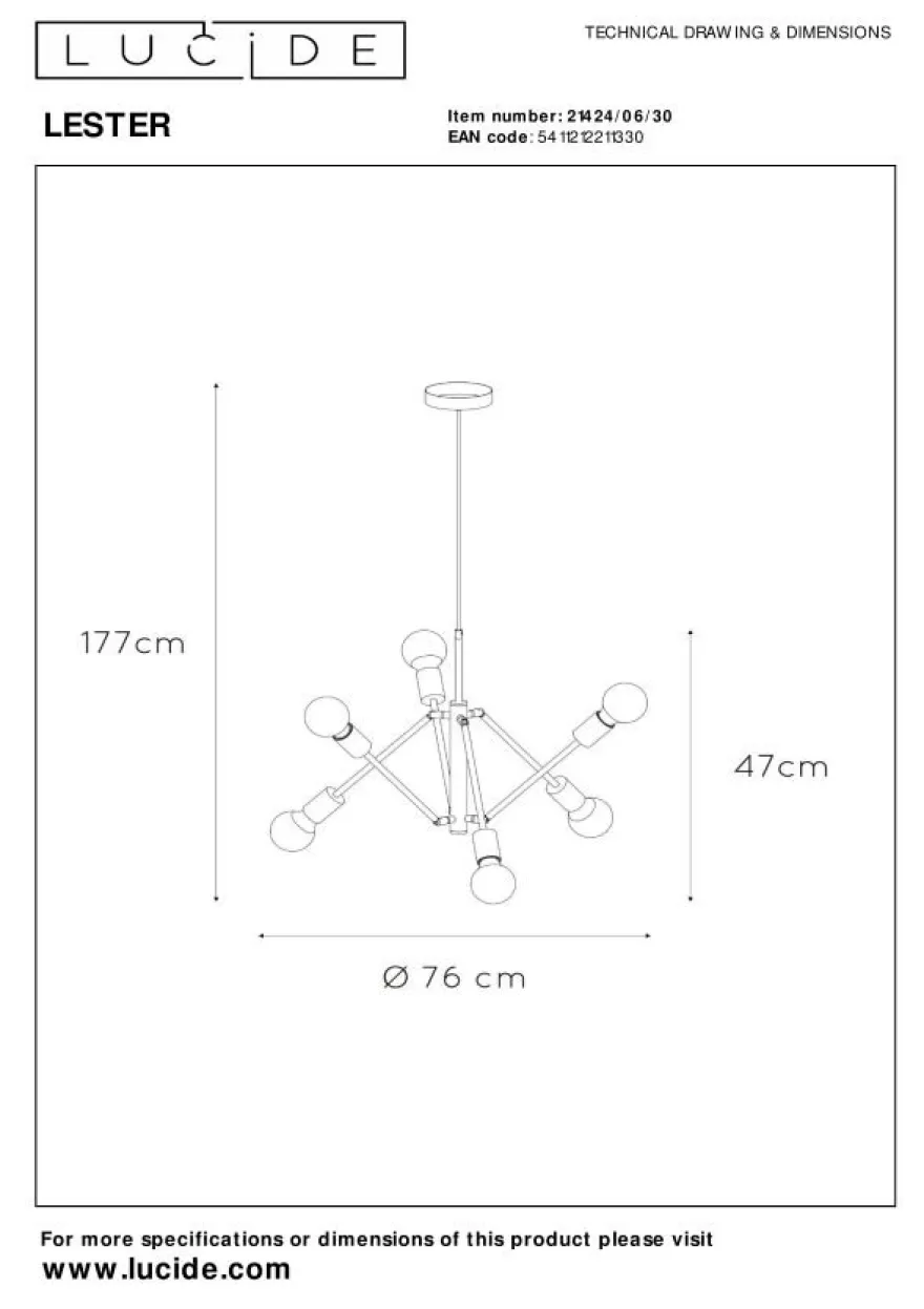 Lucide Lester Hanglamp