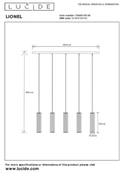 Lucide Lionel Hanglamp