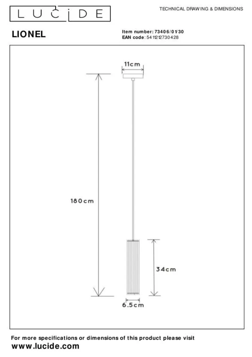 Lucide Lionel Hanglamp