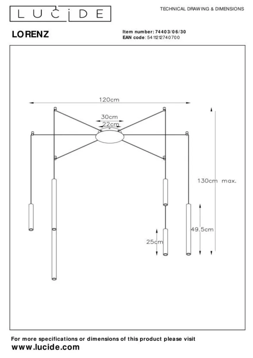 Lucide Lorenz Rond Hanglamp