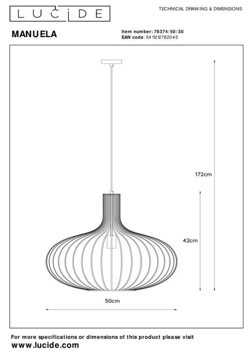 Lucide Manuela Hanglamp