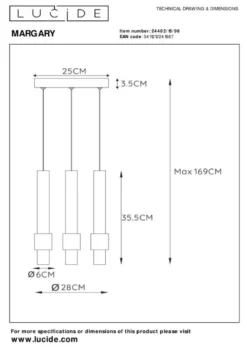 Lucide Margary Koffie Hanglamp
