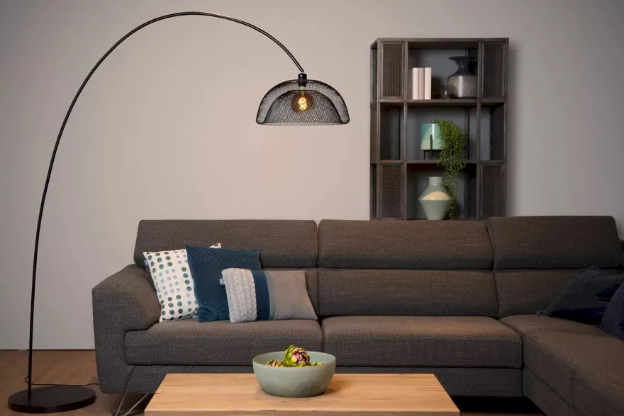 Lucide Mesh Boog Vloerlamp