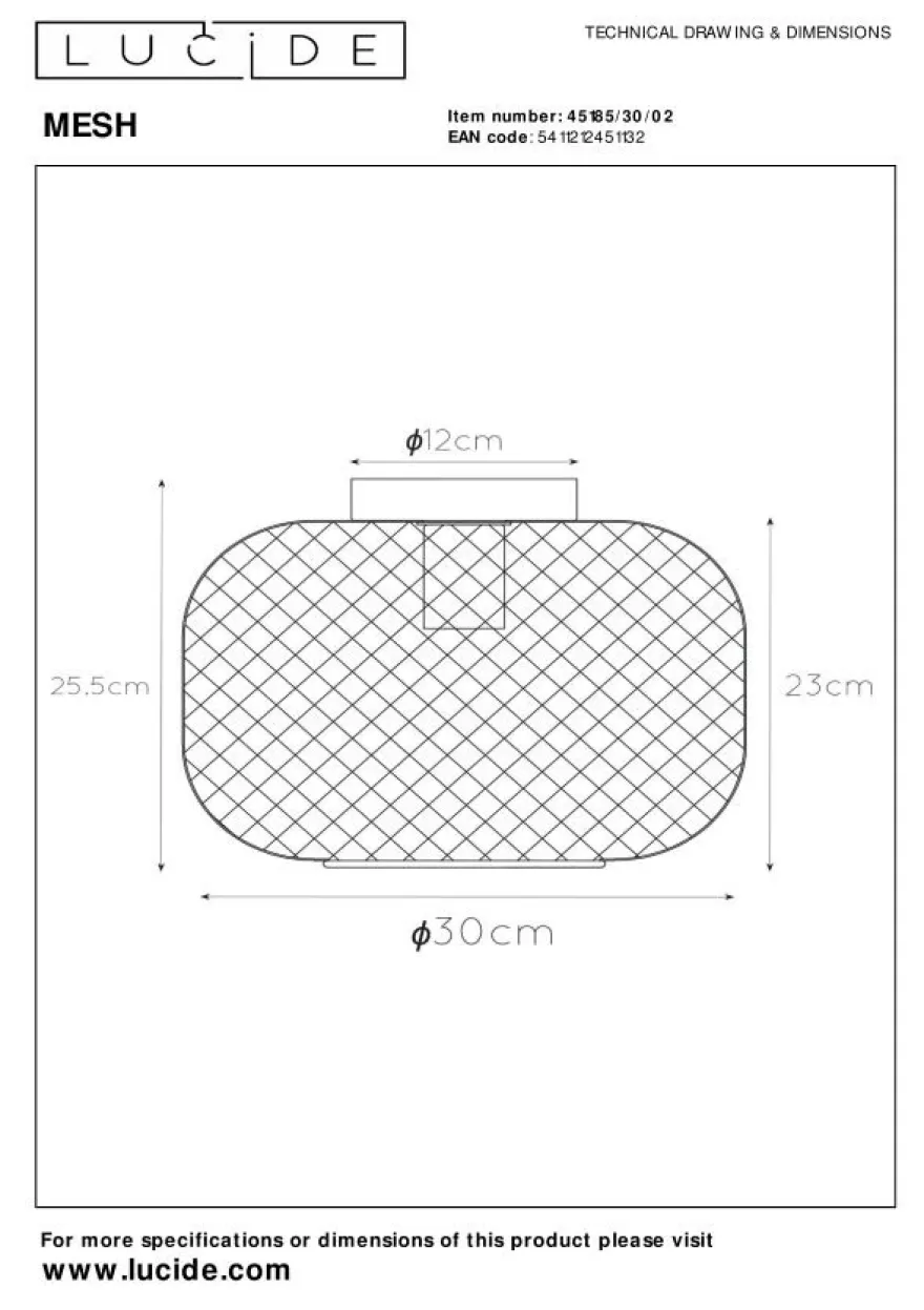 Lucide Mesh Plafondlamp